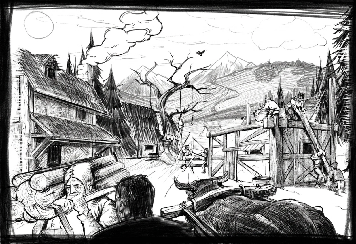 Settlement building in Farstrife