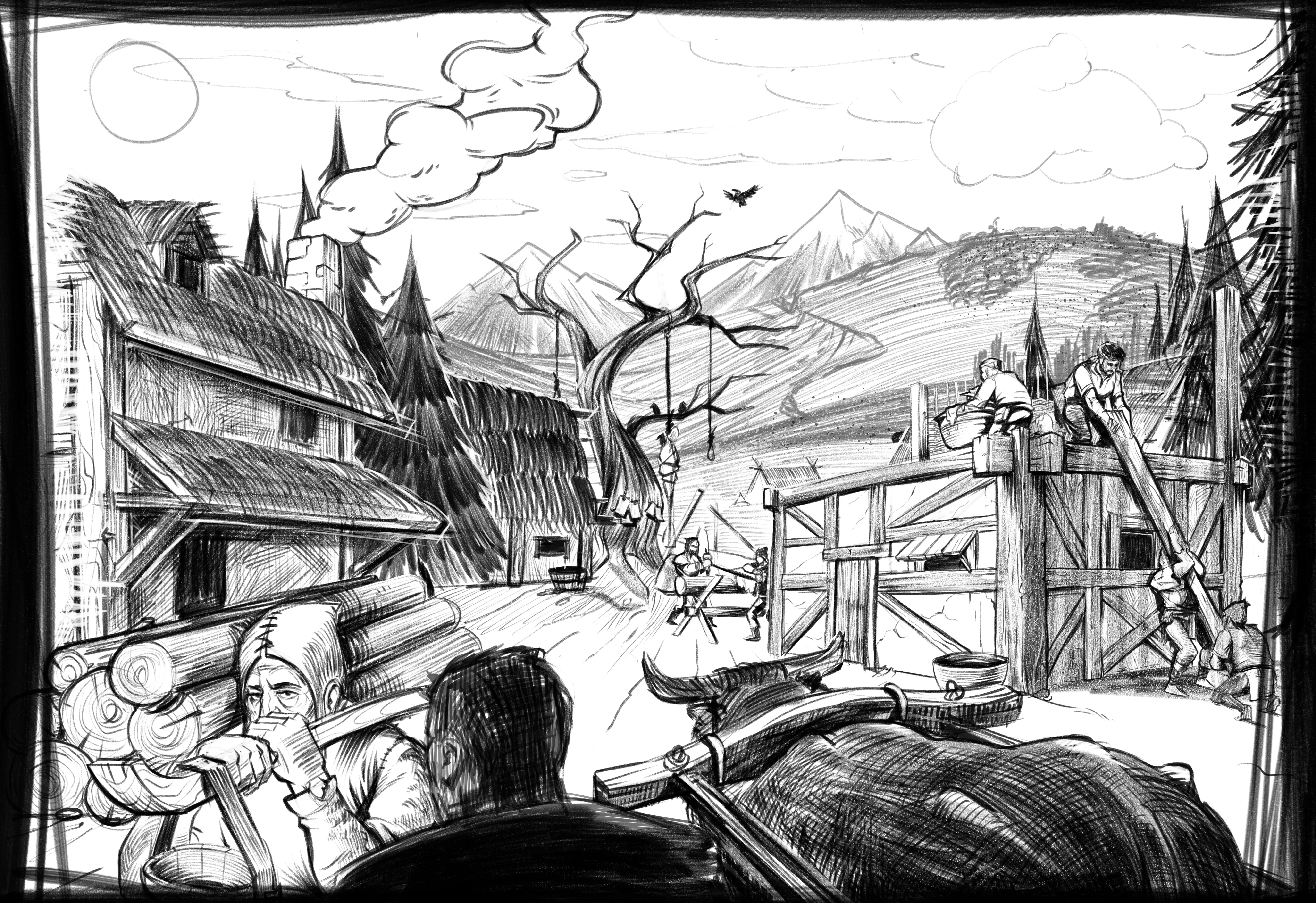 Settlement building in Farstrife